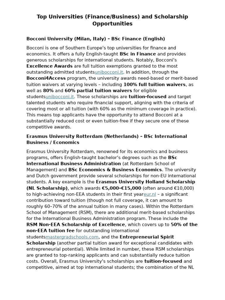 Scholarships | PDF | Scholarship | Student Financial Aid In The United ...