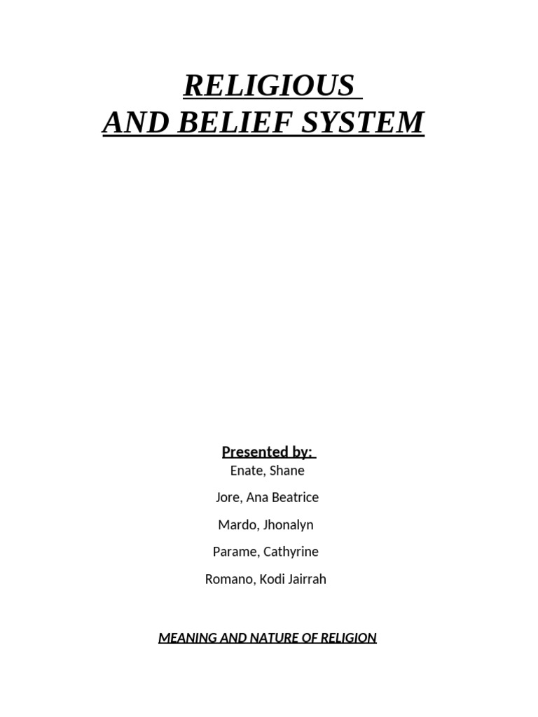 Religious and Belief System Documentation | PDF | Polytheism | Monotheism