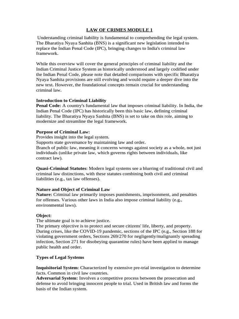 Understanding Criminal Liability Is Fundamental T | PDF | Mens Rea | Crimes