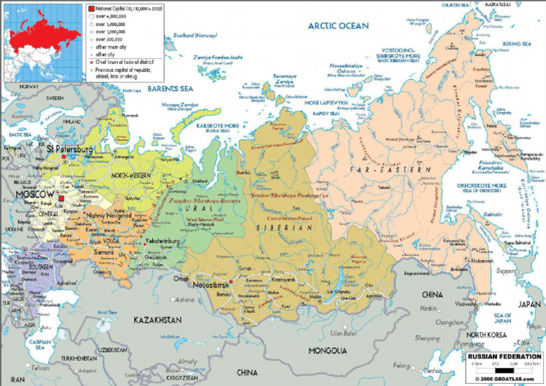 Mapa Politico de Rusia 1 | PDF