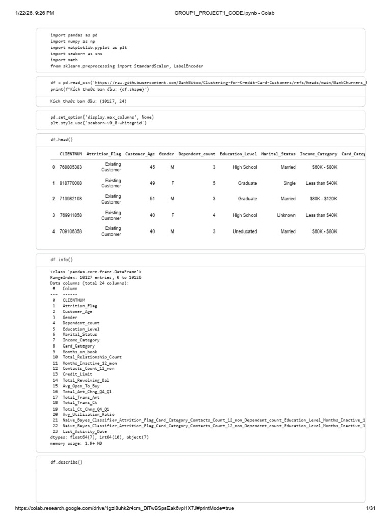 Group1 Project1 Code - Ipynb - Colab | PDF