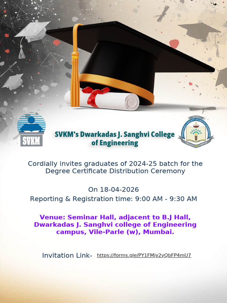 Invite - Degree Distribution Ceremony 2026 | PDF