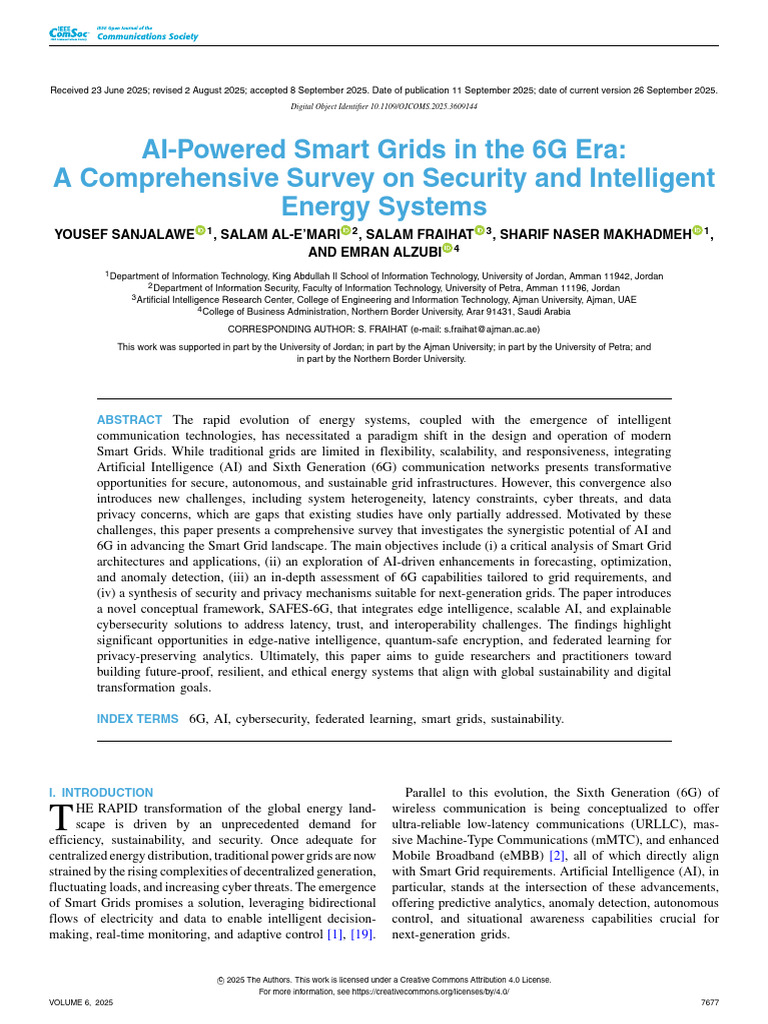 AI-Powered Smart Grids in The 6G Era A Comprehensive Survey On Security ...