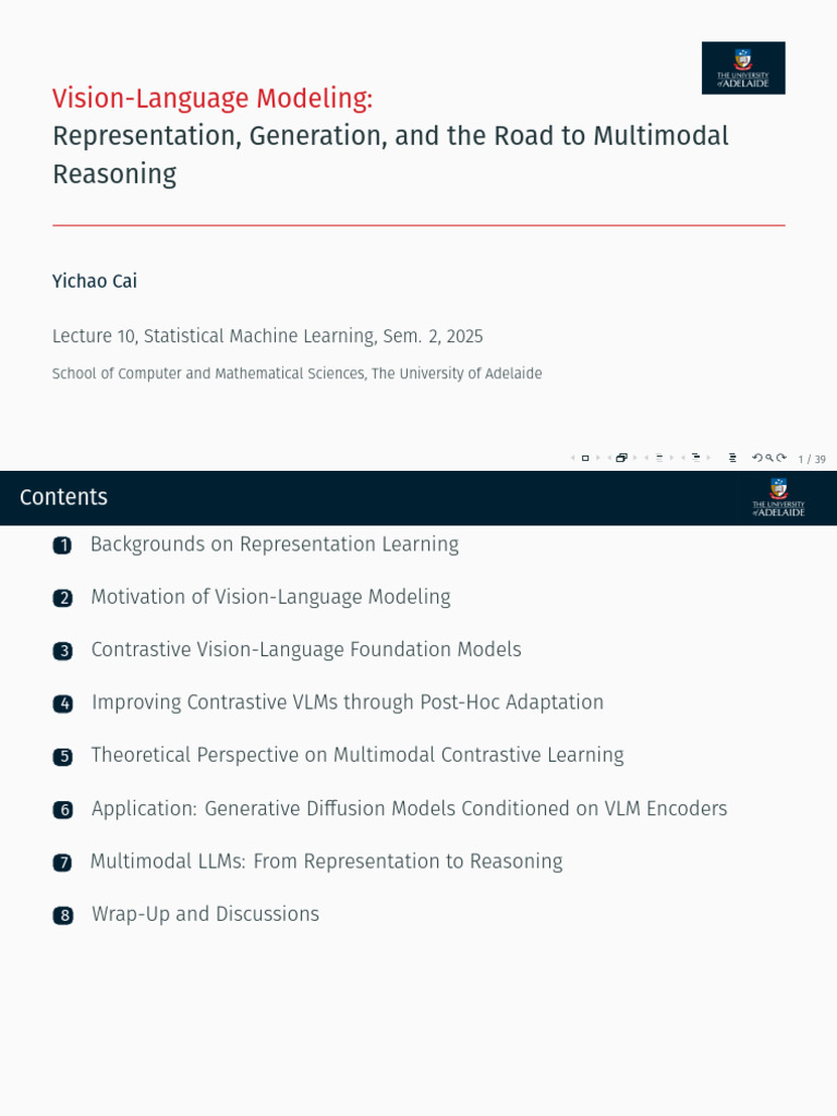 Vision-Language Modeling | PDF | Machine Learning | Information Science