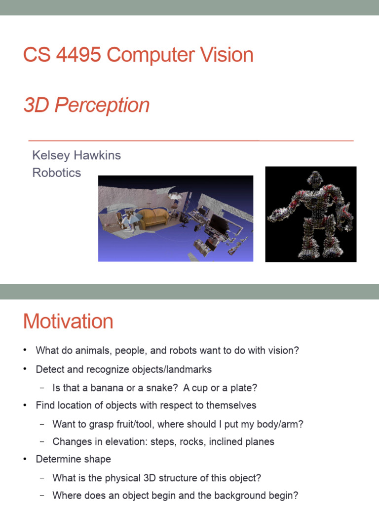 3D Perception | PDF | Computer Vision | Applied Mathematics