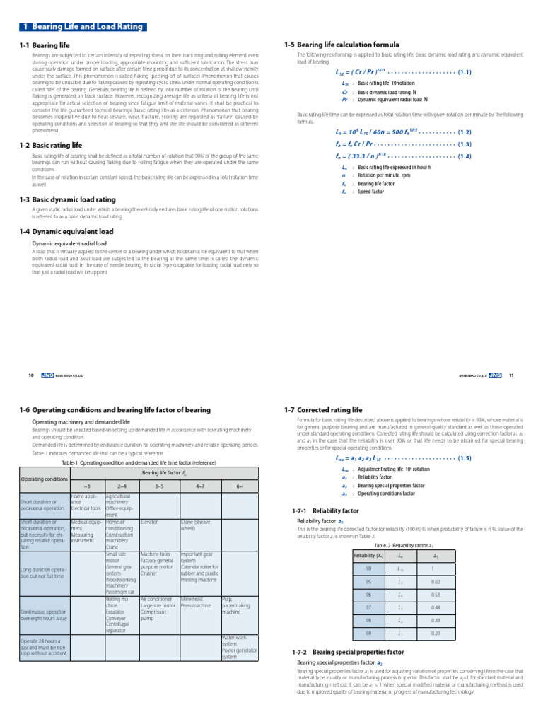 Bearing Selection Calc | PDF