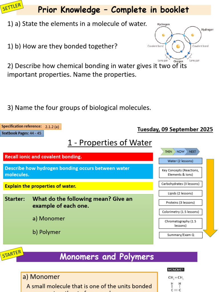 1 Properties of Water# | PDF | Properties Of Water | Chemical Bond