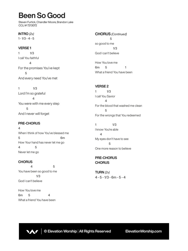 1684274986-Ew Cyi Beensogood Numbers | PDF | Song Structure