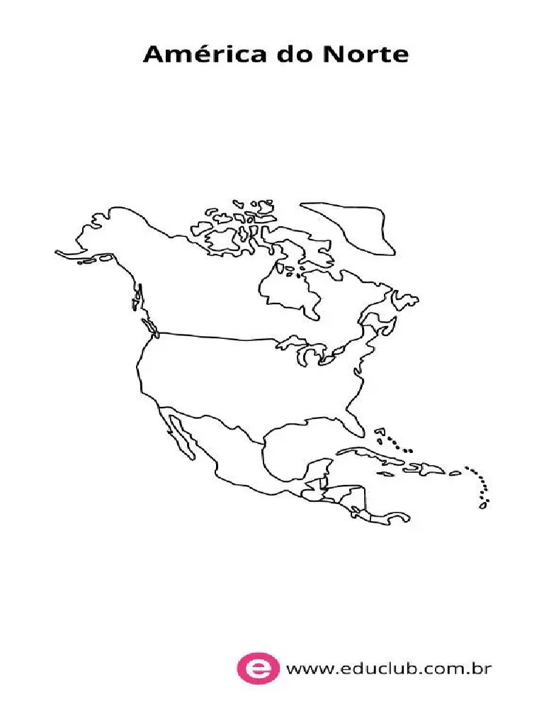 Mapa Da América Do Norte para Colorir | PDF