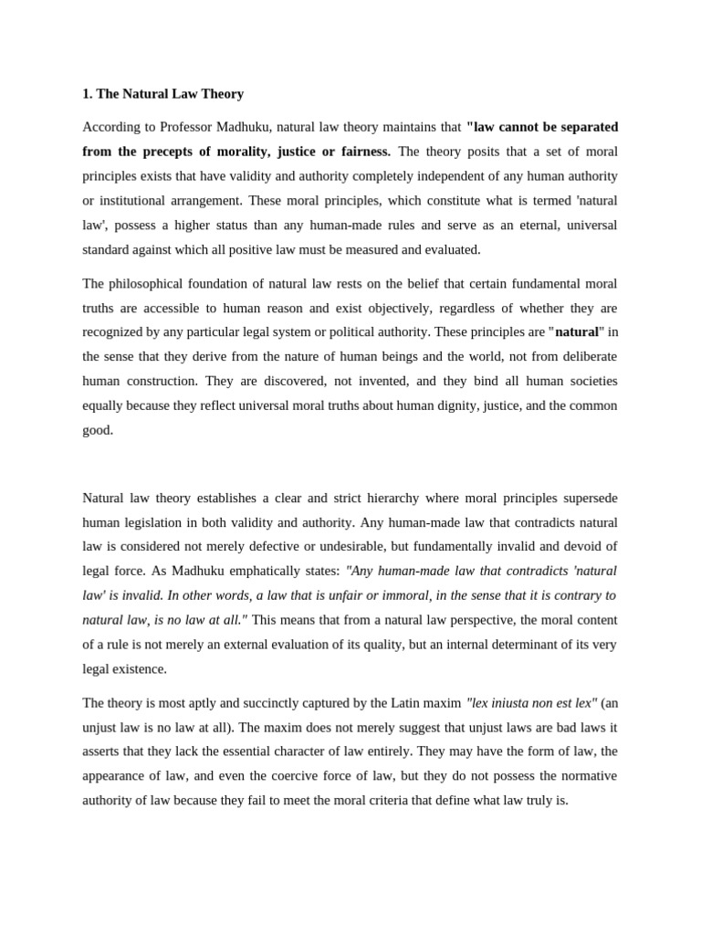 Theories of Law | PDF | Natural Law | Positivism