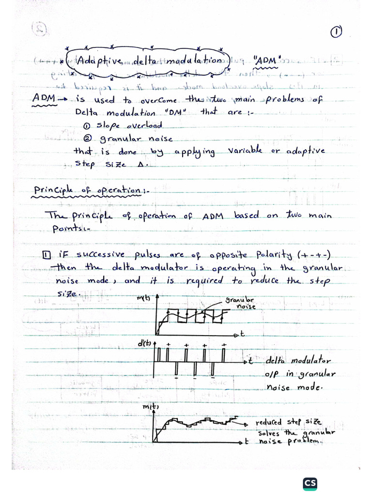 Adaptive Delta Modulation | PDF