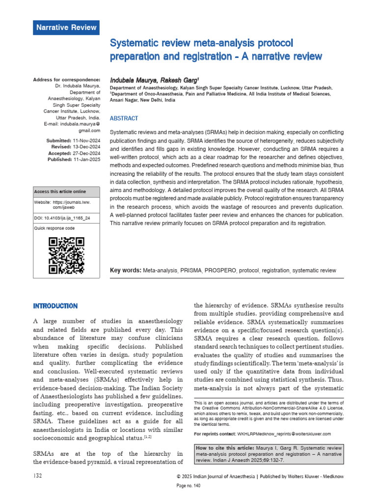 Systematic Review Meta Analysis Protocol.15 | PDF | Systematic Review ...