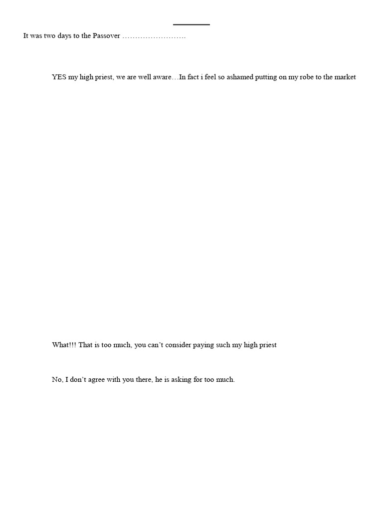 Passion Drama Script | PDF | Jesus | Pontius Pilate