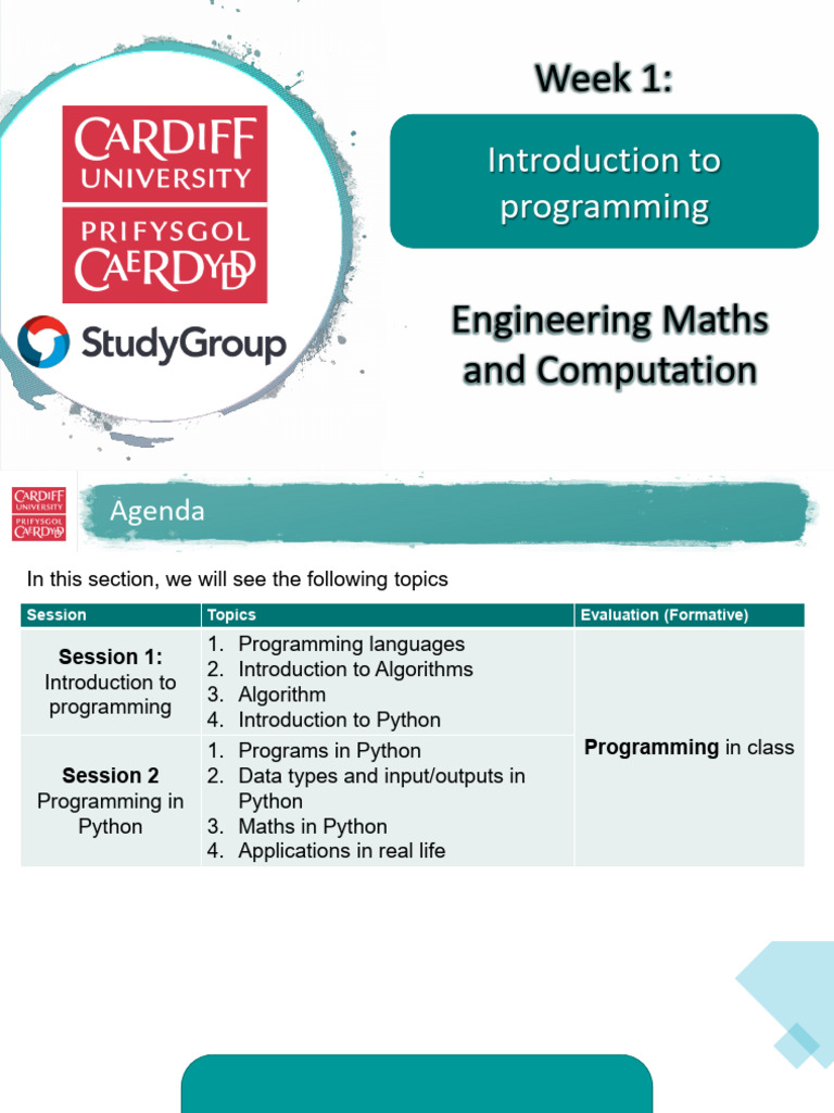 Week 1 - Session 1 - Introduction To Programming (ANSWERS) | PDF ...