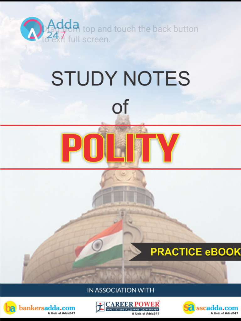 Polity Study Notes SSC | PDF