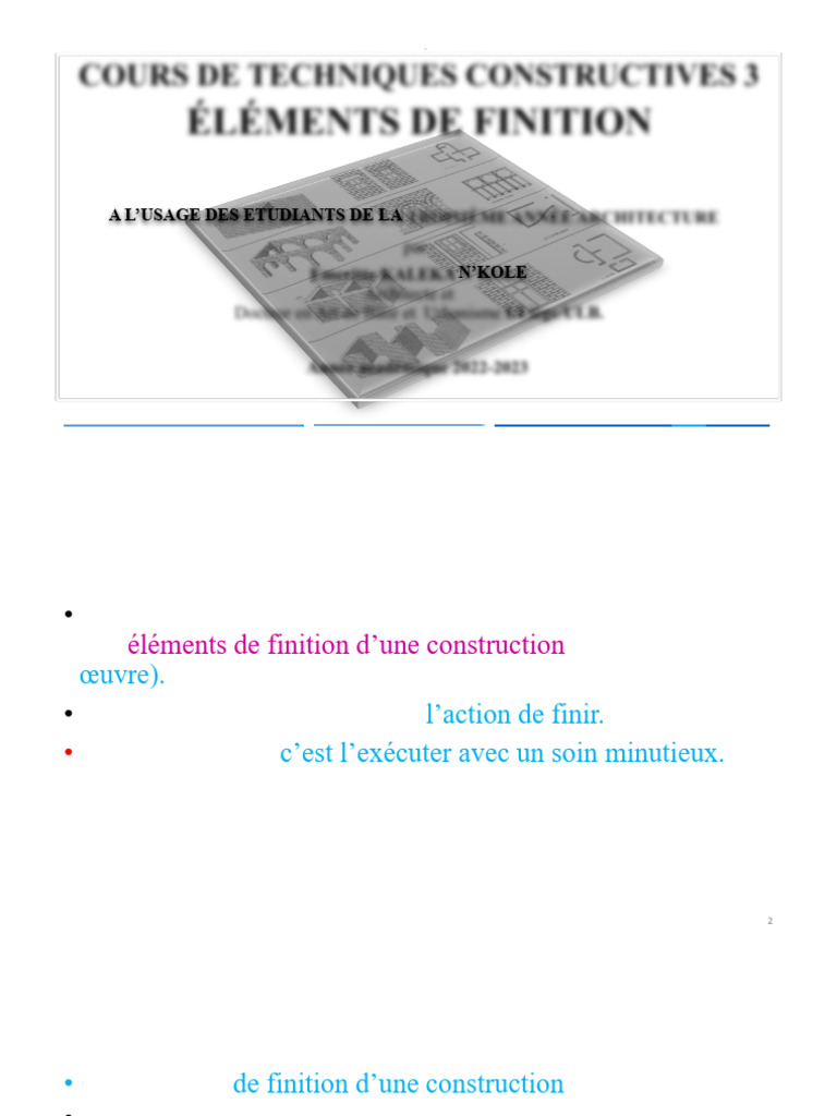 Tech - Const 3 - 2022-2023 | PDF | Fenêtre | Bois (matériau de ...
