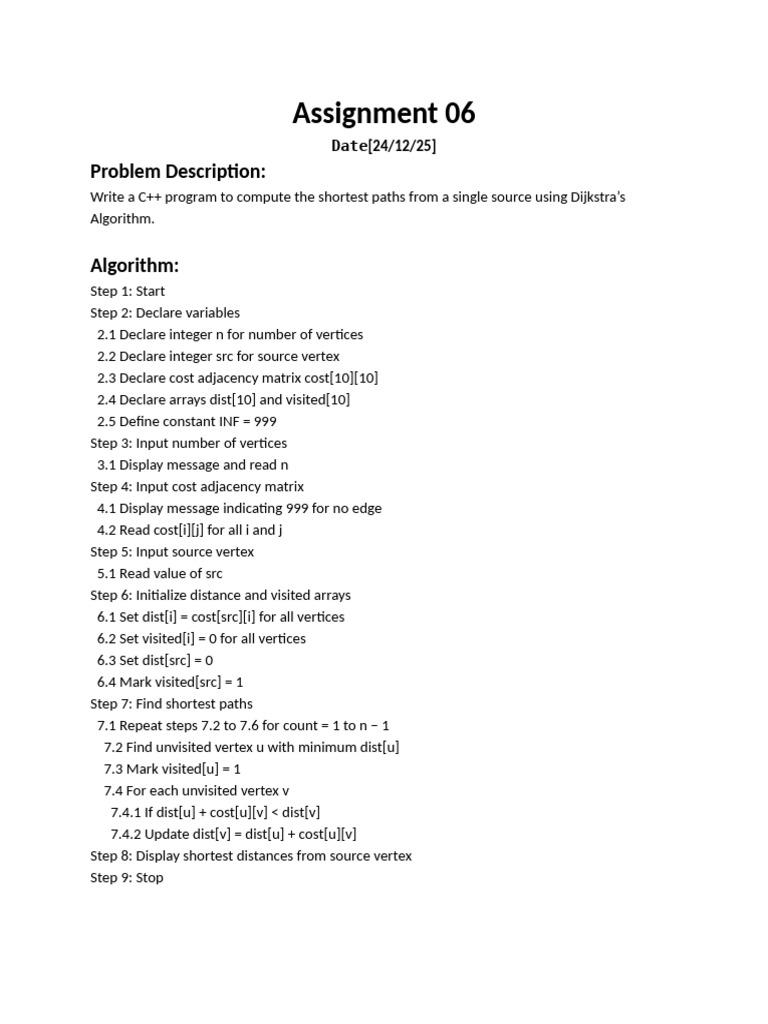 Assignment 06 | PDF | Algorithms And Data Structures | Computer Programming