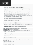 Water Jug Problem: BFS & DFS Solutions | PDF | Queue (Abstract Data ...