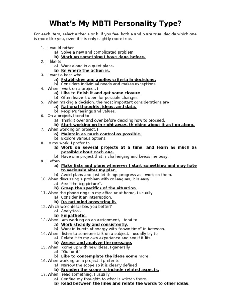 MBTI Personality Assessment Adeel Mustafa | PDF | Behavioural Sciences ...
