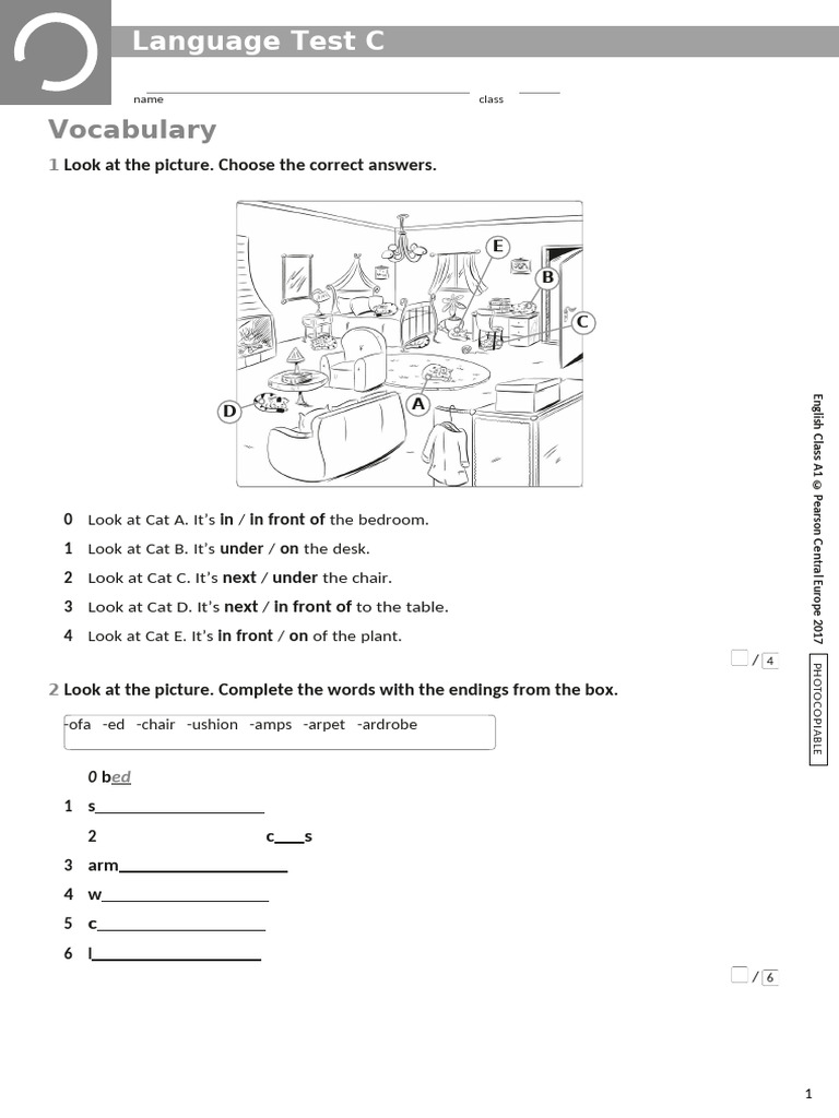 ECA1 Tests Language Test 3C | PDF | Human Communication | Linguistics