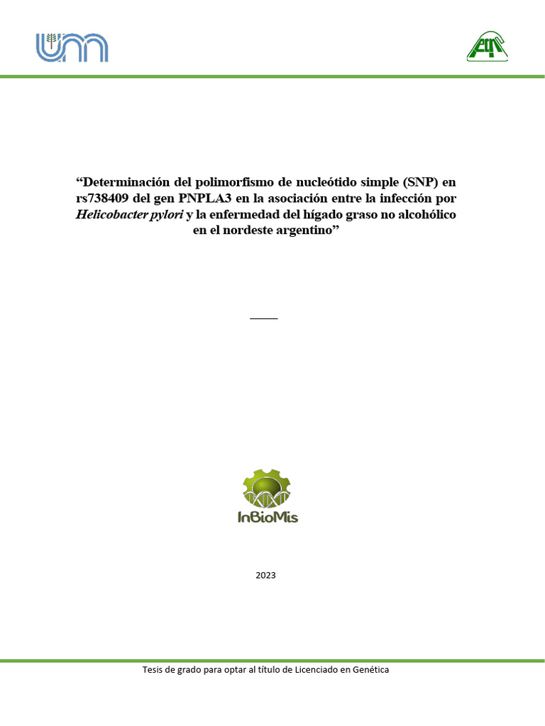 Tesis. Versión Final. MAIORANA, Facundo Nicolás | PDF | Transaminasa ...