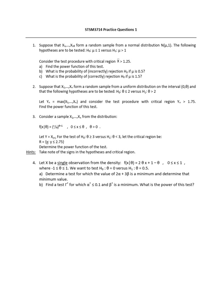 Practice Questions 1 | PDF