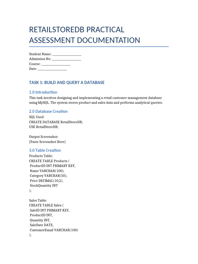 Advanced Database Practical | PDF | Databases | Sql