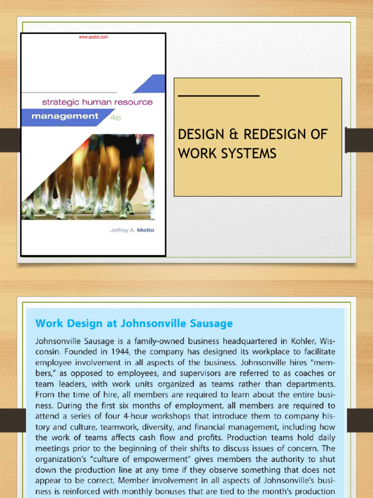 Design and Redesign of Work System | PDF | Outsourcing | Employment