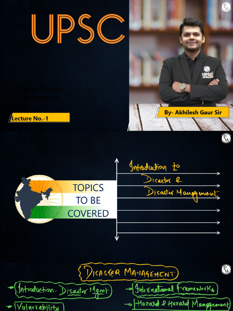 Disaster Management 01 Class Notes | PDF