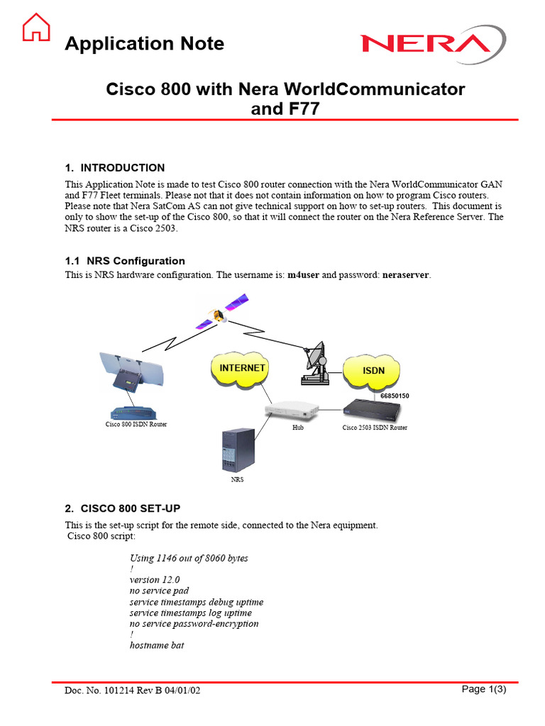 Cisco 800 For NWC and F77 Rev B | PDF