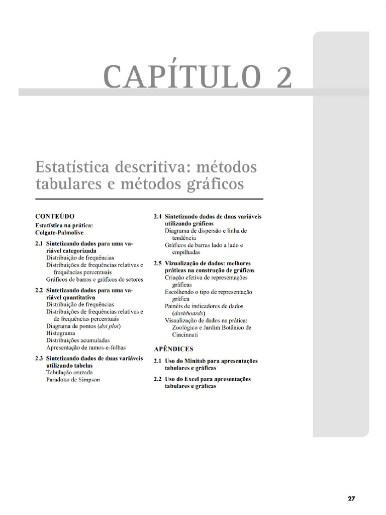 Captulo 2 Estatstica Aplicada A Administrao e Economia | PDF