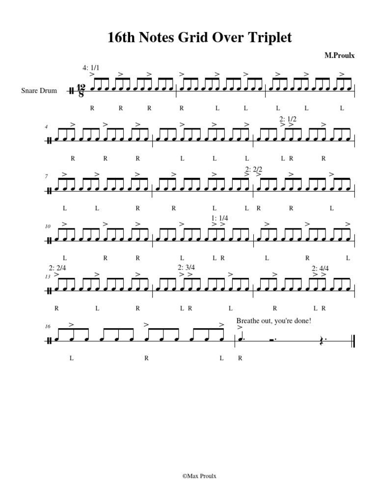 16 Notes Grid Over Triplet Feel | PDF