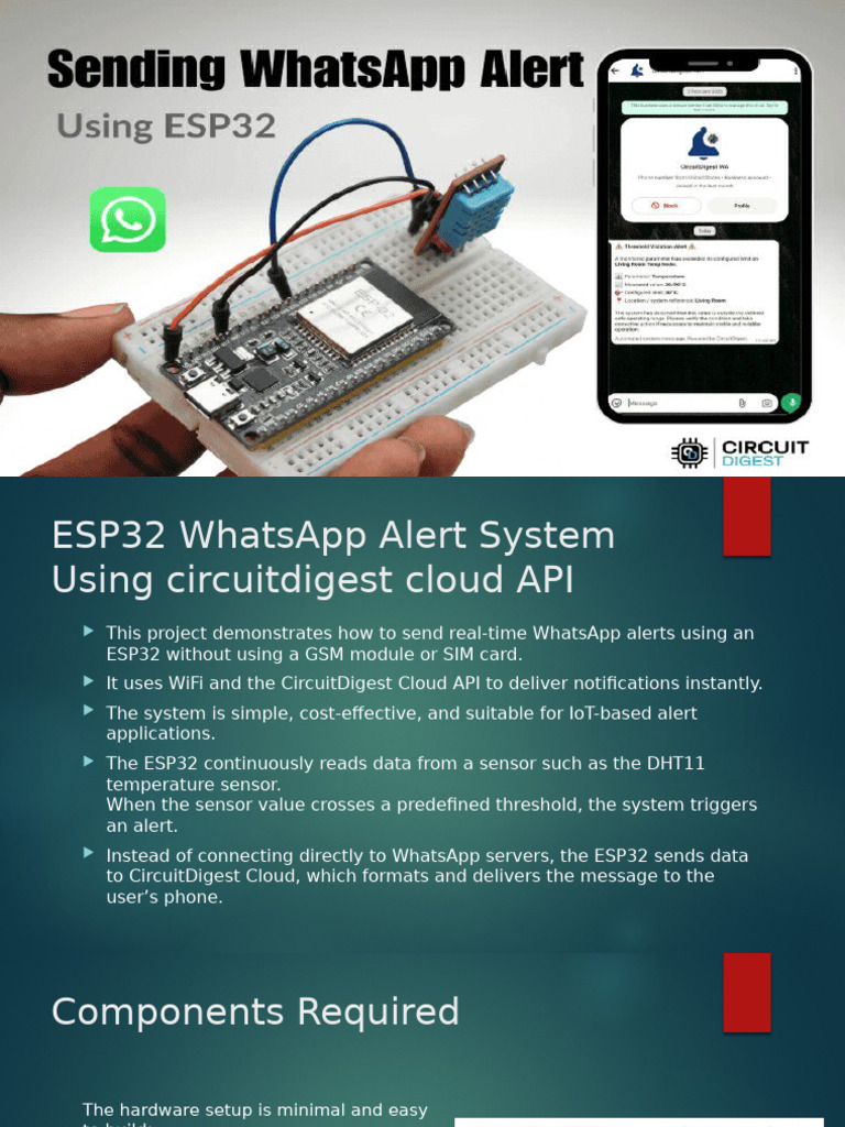 Easy Way To Send WhatsApp Messages Using ESP32 With CircuitDigest Cloud ...
