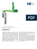 Occasional Paper N.1 - Settembre 2010