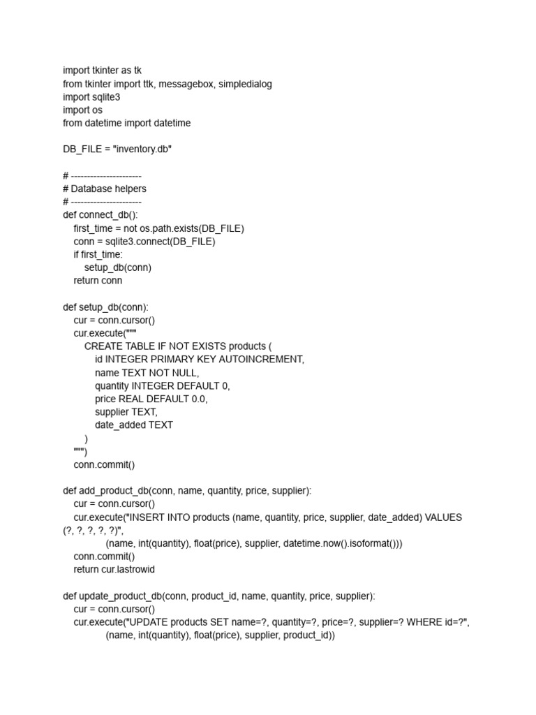 Tkinter App | PDF | Data Management Software | Databases