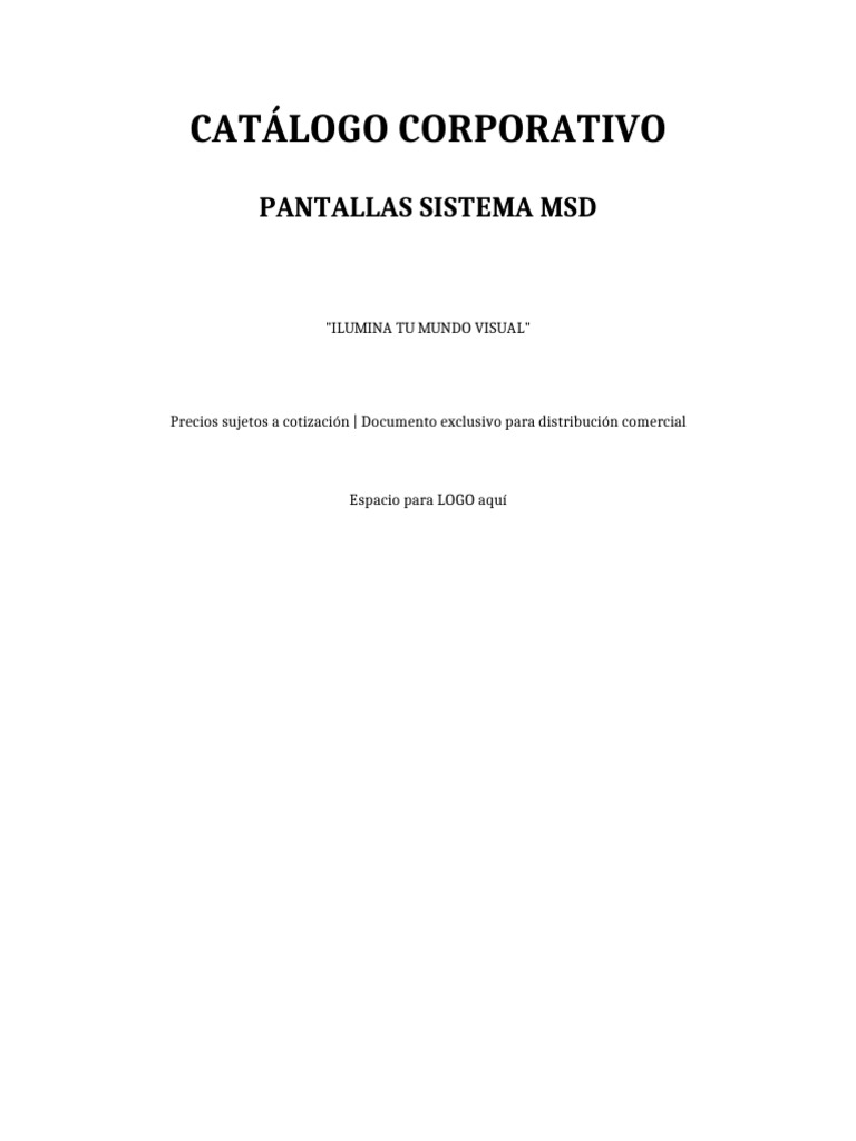 Catalogo Premium Sistema MSD | PDF