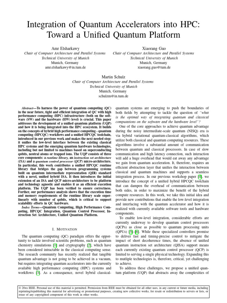 Integration of Quantum Accelerators Into HPC: Toward A Unified Quantum ...