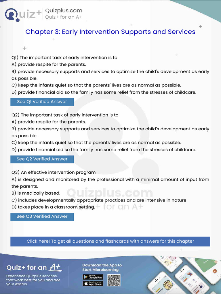 The Important Task of Early Intervention Is To | PDF | Psychology ...