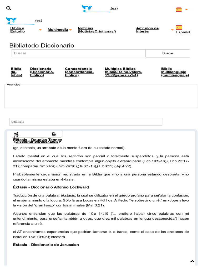 Significado de Extasis Que Es, Concepto y Definicion | PDF | Biblia