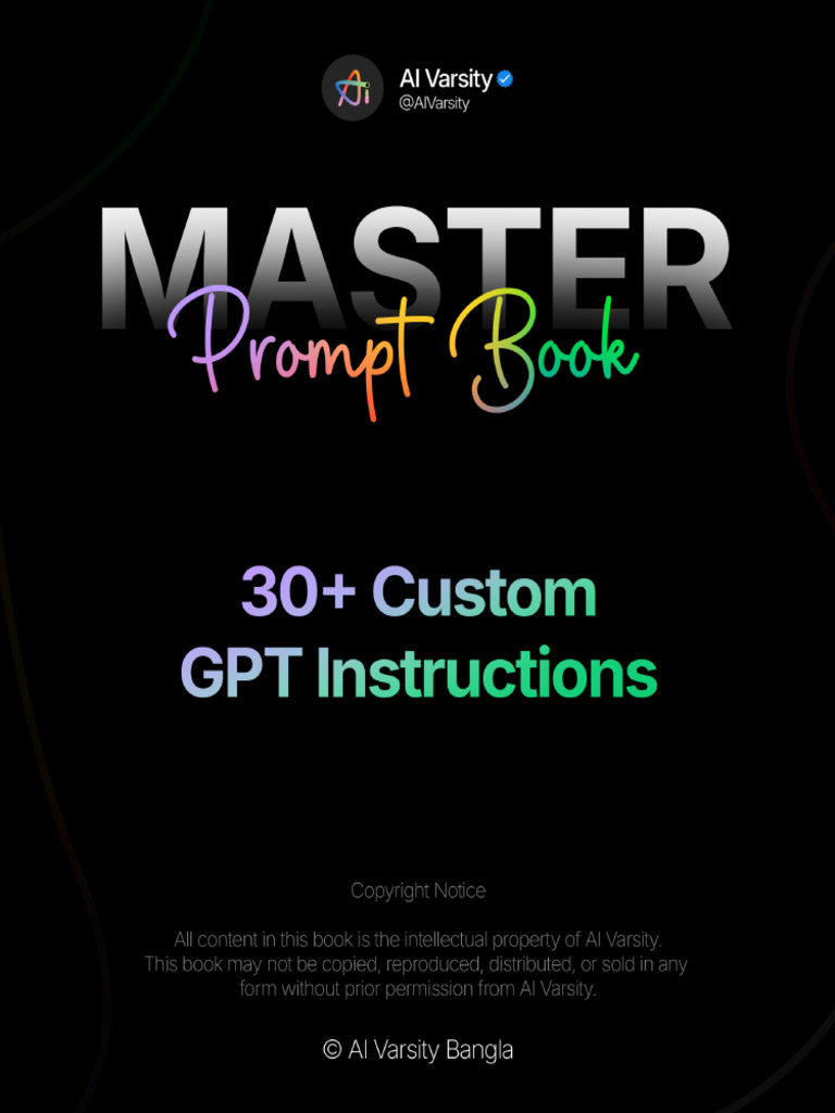 30 - Custome GPT Master Prompt Book | PDF | Résumé | Marketing