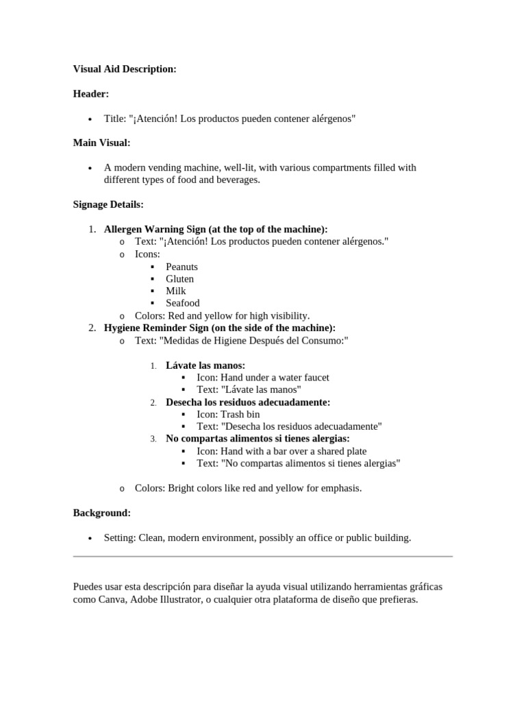 Visual Aid Description | PDF