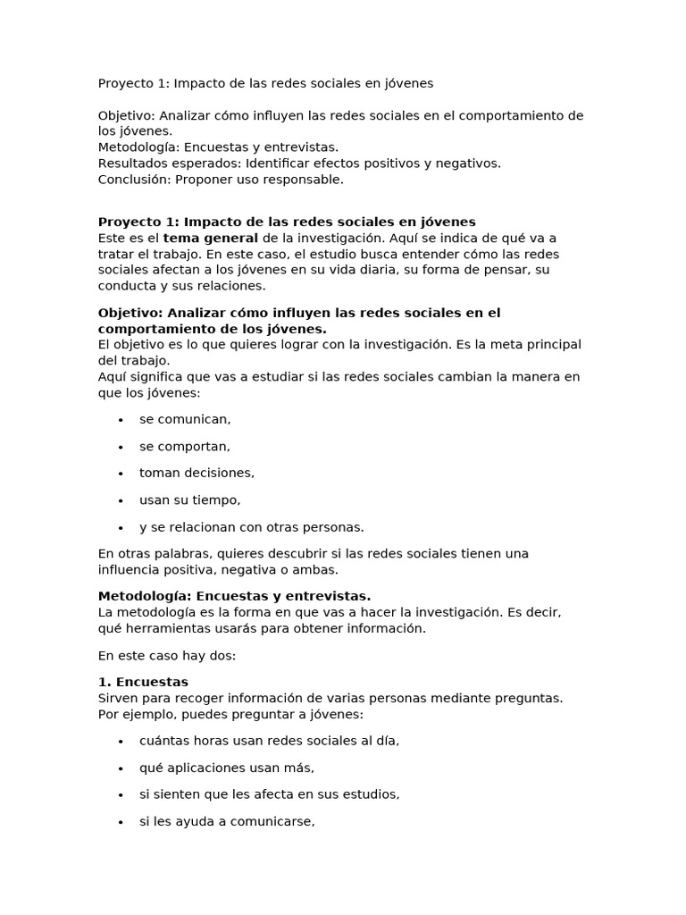 Impacto de Las Redes Sociales en Jóvenes | PDF | Comportamiento ...