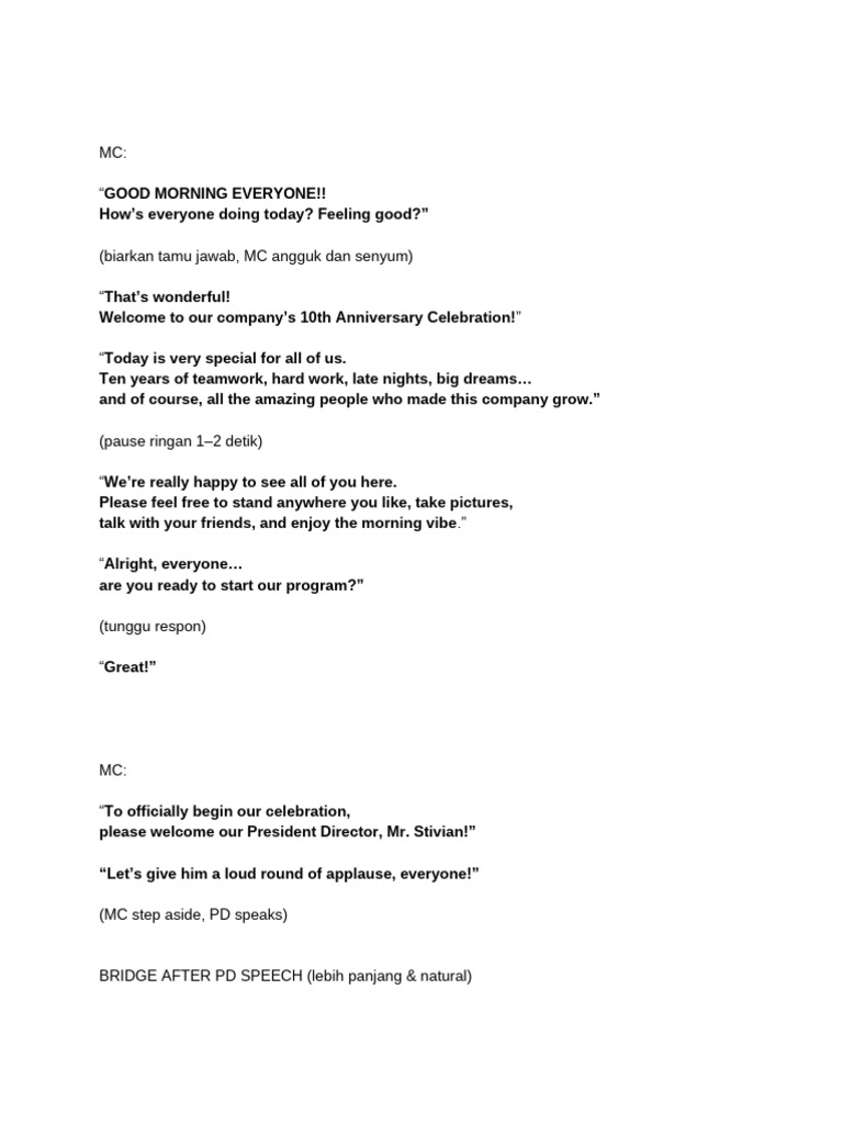 Script Business Meeting Roleplay | PDF