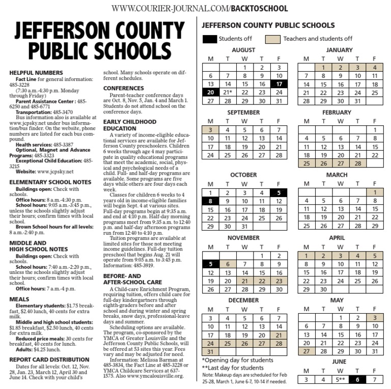 Jcps Early Childhood Calendar Customize And Print