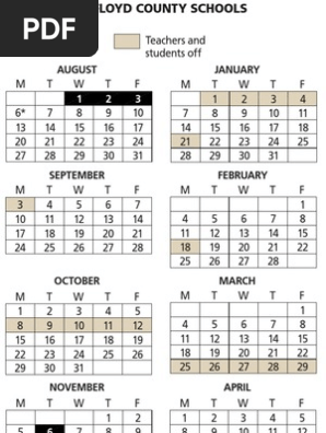 2012-13 New Albany-Floyd County School Calendar | PDF