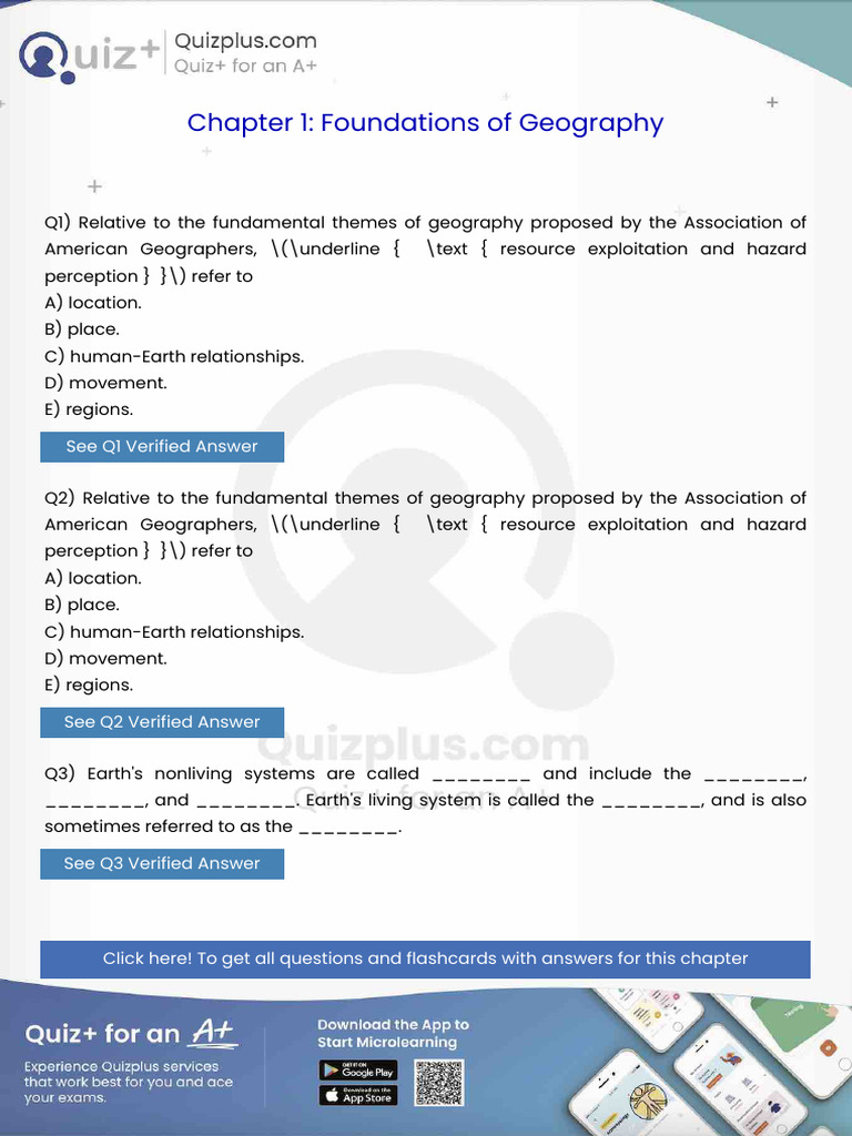 Relative To The Fundamental Themes of Geography Proposed by The ...