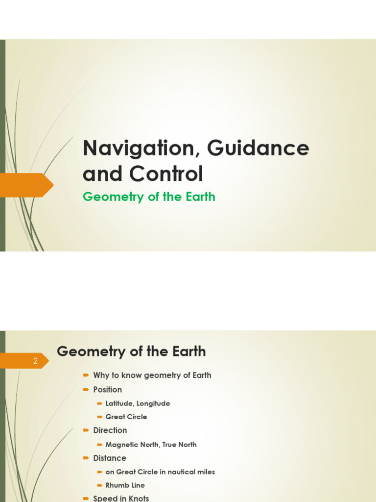 Lec 2 Geometry of Earth | PDF | Navigation | Latitude
