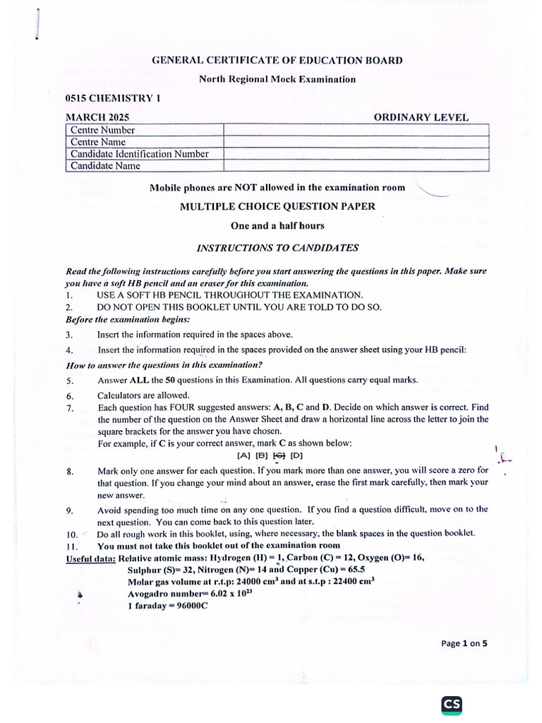 P1 O Level | PDF