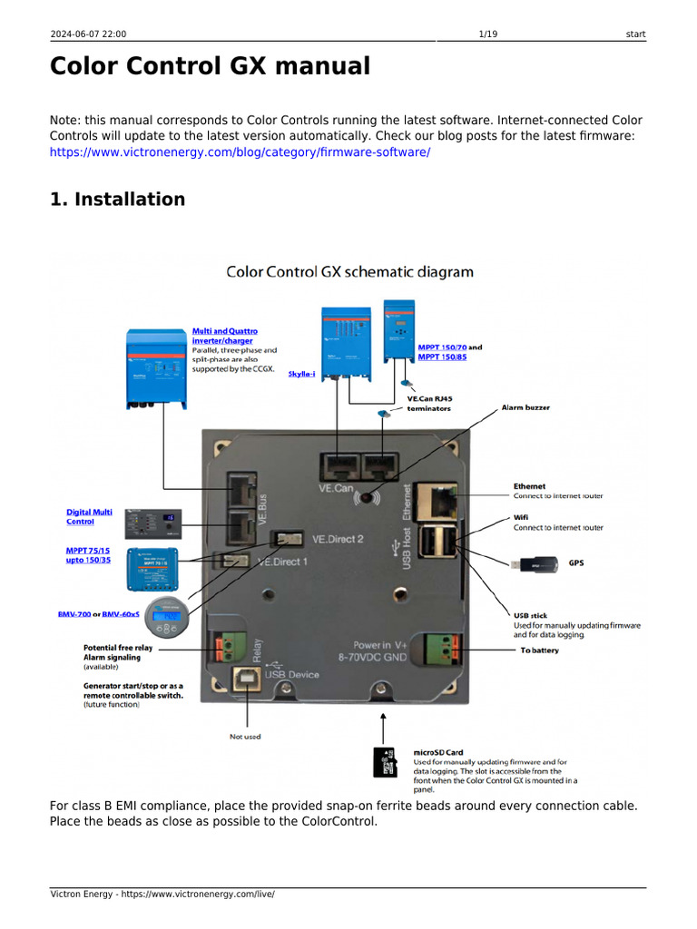 Victron Energy Color Control GX Manual | PDF | Wi Fi | File System