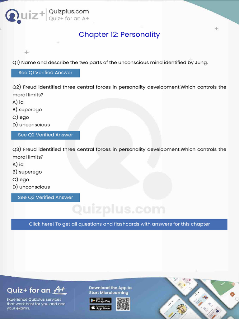 Name and Describe The Two Parts of The Unconscious Mind Identified by ...